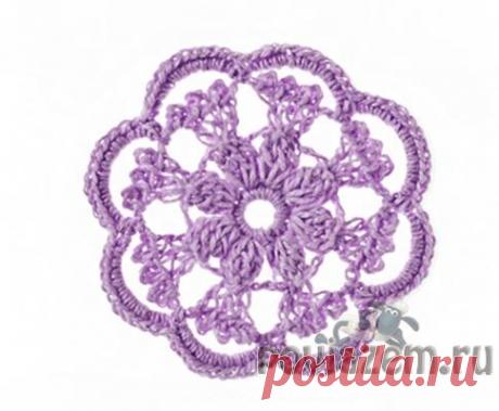Круглые мотивы крючком схемы