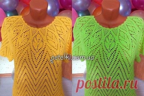 ЛЕТНЯЯ КОФТОЧКА С КОРОТКИМ РУКАВОМ (Вязание крючком) | Журнал Вдохновение Рукодельницы