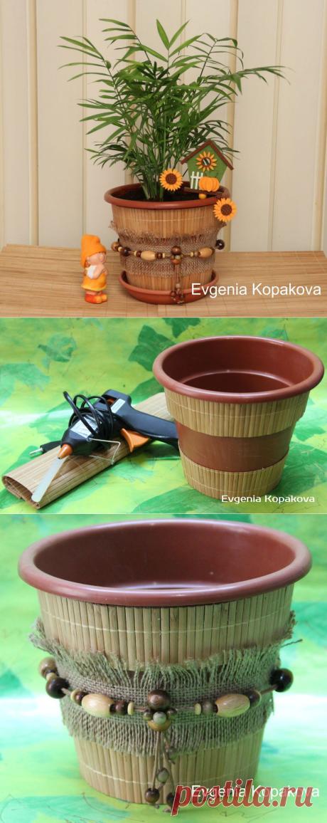 Декор цветочных горшков своими руками. Мастер-класс.