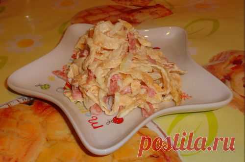 салат “Мао Цзэдун” Рецепт салата с яичными блинчиками