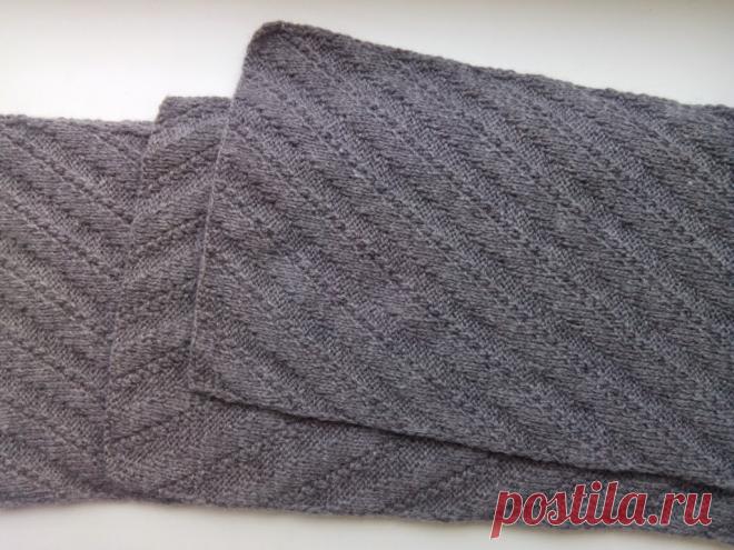 Таинственная тайна и другие сюжеты: Утепляем, согреваем :) (мужской шарф спицами)