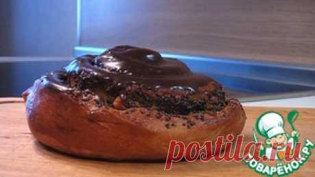 Булочки с маком и орехами в шоколадной глазури - кулинарный рецепт