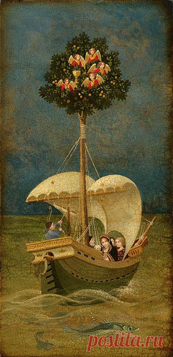 Джеймс К. Кристенсен - Святой Грааль отправляется в Великобританию - ОГРАНИЧЕННОЕ ИЗДАНИЕ КАНВА