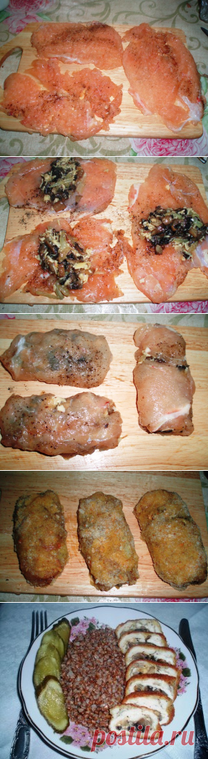 Мини рулет с грибами | Домашняя еда