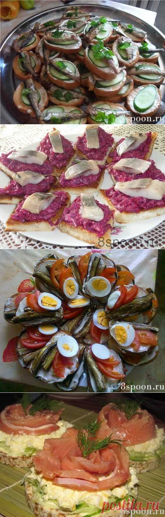 Праздничные бутерброды: вкусные рецепты с фото | 8 Ложек