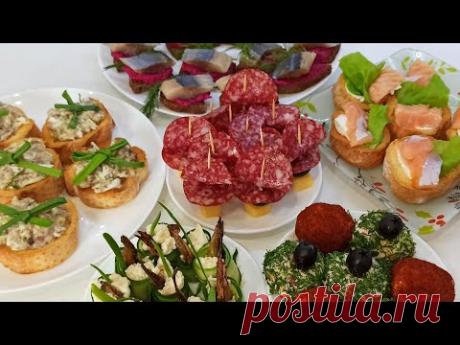 ЗАКУСКИ на Новый Год 2023. 6 ПРОСТЫХ И БЫСТРЫХ  ЗАКУСОК на Праздничный Стол. Новогодний Стол 2023.