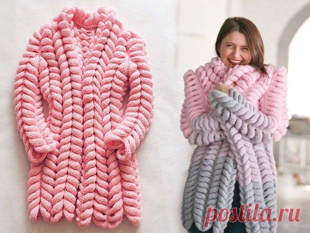 Как связать спицами кардиган «Шиншила»: узор азиатский колосок Предлагаем вам связать замечательный теплый кардиган, который нарекли незамысловатым названием «Шиншилла». Он похож на этого зверька, благодаря волнам