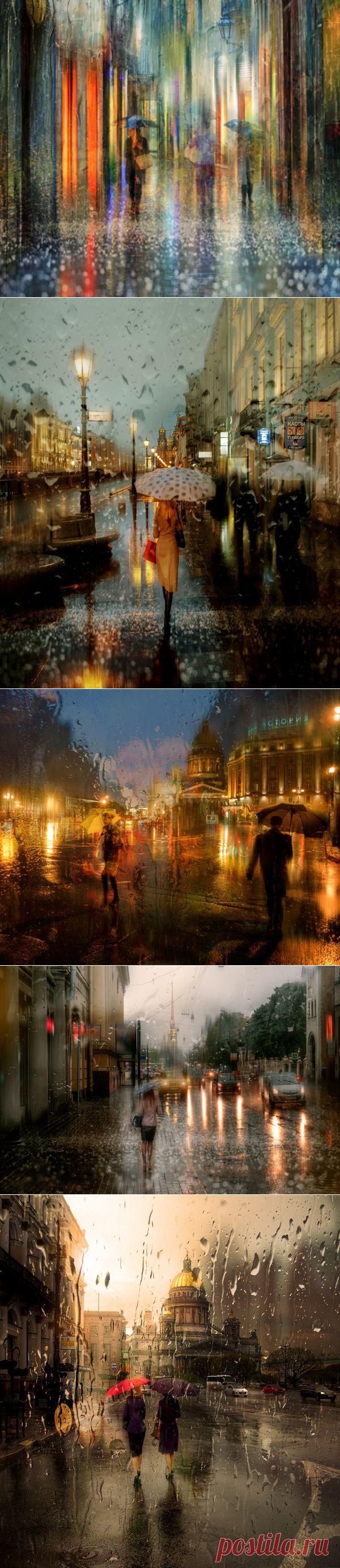 Дождливые городские пейзажи в картинных фотографиях Эдуарда Гордеева (Eduard Gordeev) - Фотоискусство