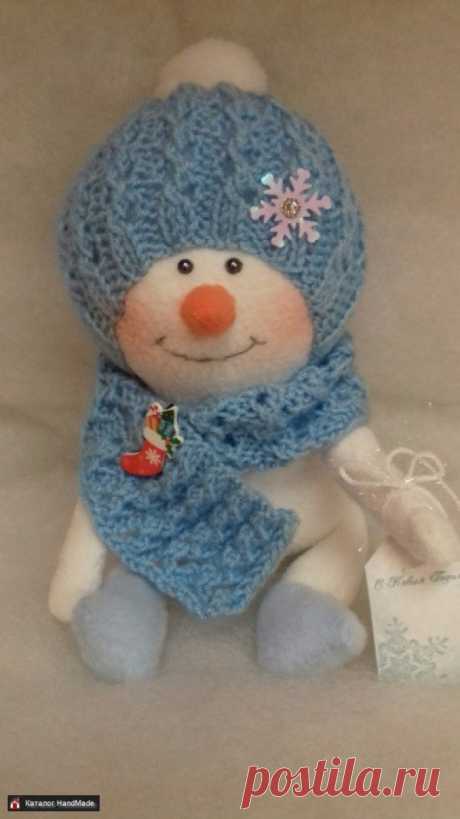 Снеговик в синей шапке ручной работы купить в Минске и Беларуси, цены на HandMade