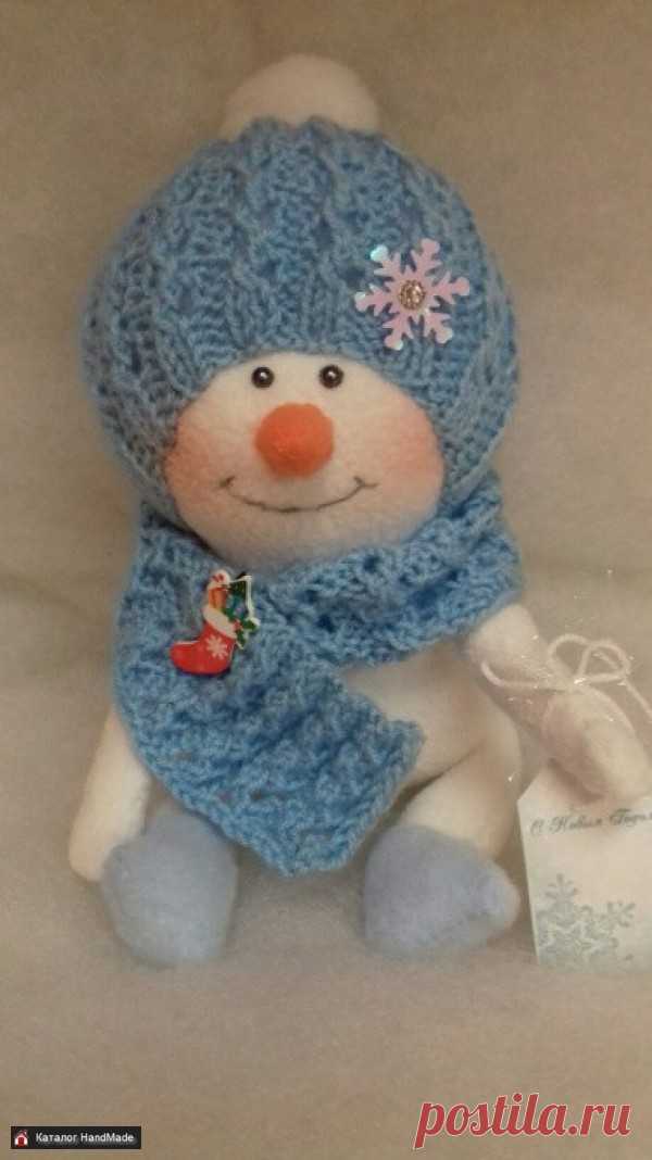 Снеговик в синей шапке ручной работы купить в Минске и Беларуси, цены на HandMade
