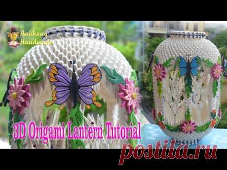 HOW TO MAKE 3D ORIGAMI LANTERN | DIY PAPER LANTERN TUTORIALS