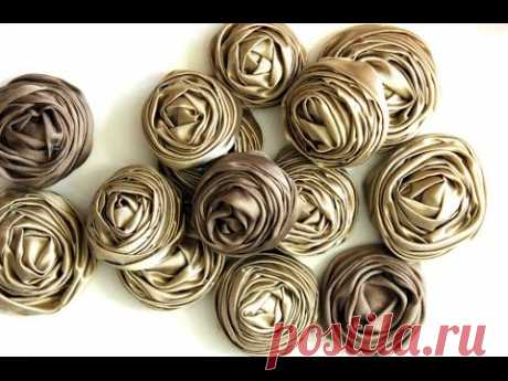 Rolled Ribbon Rose Tutorial - DIY