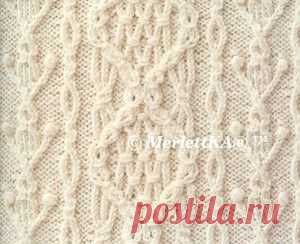 Вязание спицами - узоры (4шт) косы в технике ирландского вязания