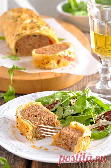 МЯСНОЙ РУЛЕТ *ДОМАШНИЙ* В СЛОЕНОМ ТЕСТЕ