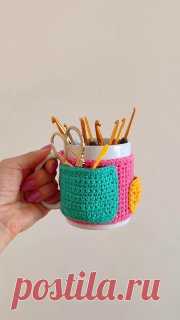 Классная штучка для мелочи, я думаю очень удобно, а главное просто! 🧶 #вязание  • #органайзер