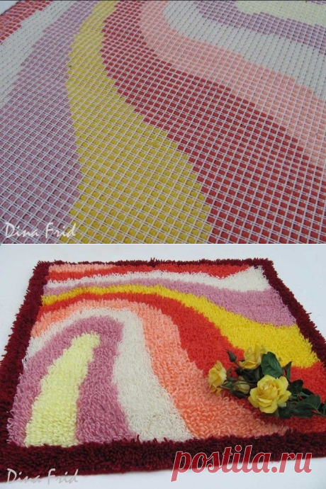 Ковры-пушистики из остатков пряжи — DIYIdeas