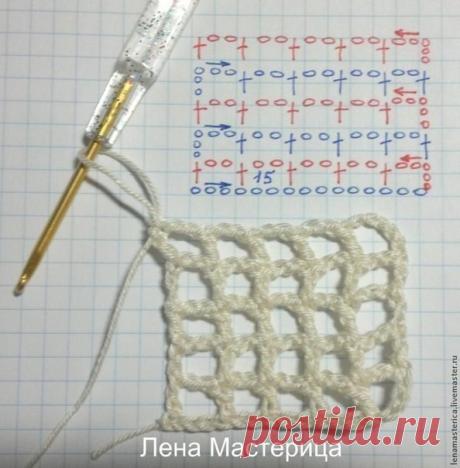 Очень красивый квадратный мотив крючком. Мастеркласс