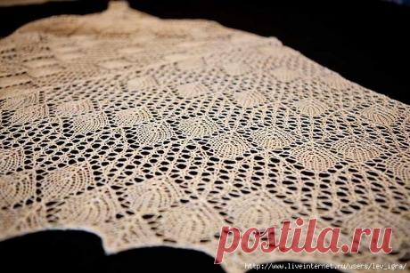 Шаль &quot;Ракушки на песке&quot; Автор Anna Yamamoto.