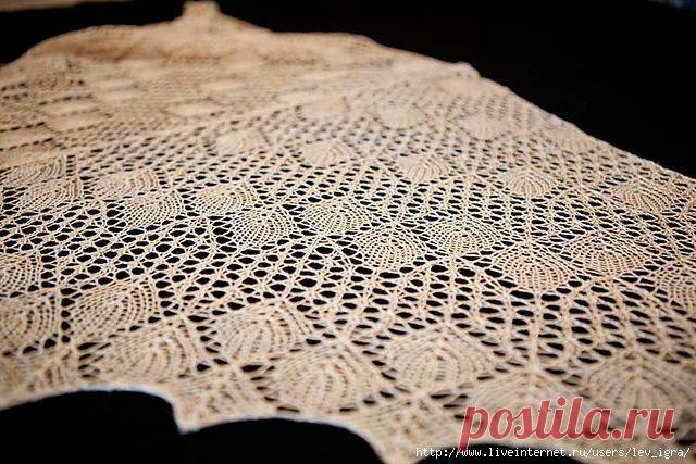 Шаль "Ракушки на песке" Автор Anna Yamamoto.