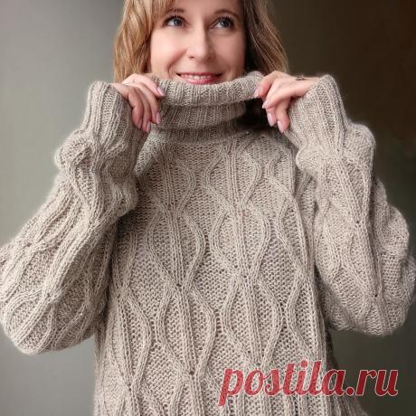Базовый свитер с узором от Shein. Описание процесса. | Людмила Пряжевская творчество на спицах | Дзен