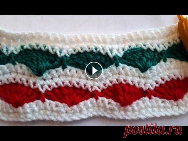 Узор "Ракушки" крючком для начинающих. Shell stitch crochet.

котопарочка крючком схема
