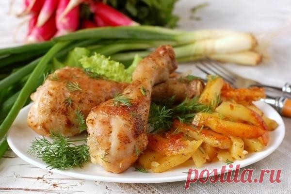 Как приготовить картошку с куриными ножками в мультиварке