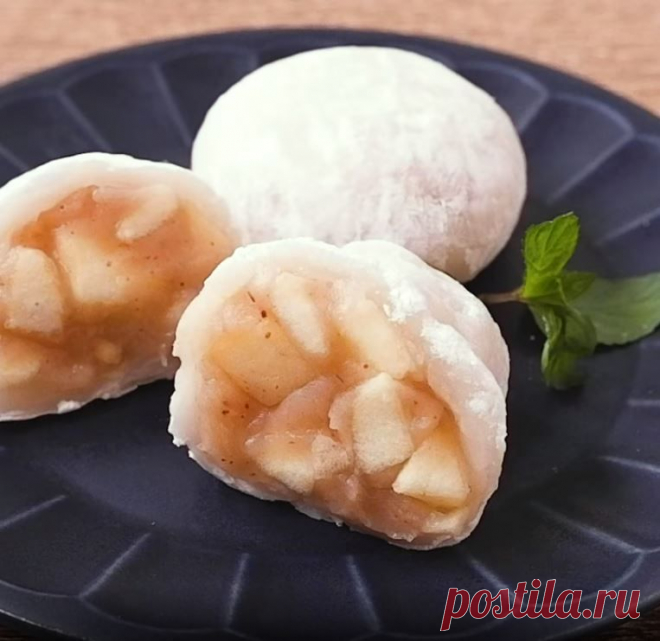 Японская кухня: Моти-дайфуку с яблоком (Ринго даифуку) рецепт с фото