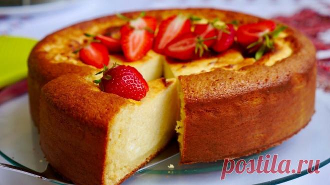 Простой творожный пирог 