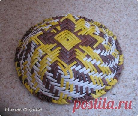 Газетное плетение - тарелки | Страна Мастеров