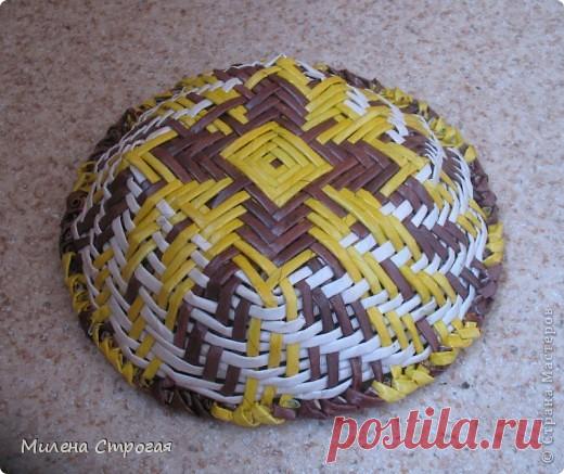 Газетное плетение - тарелки | Страна Мастеров