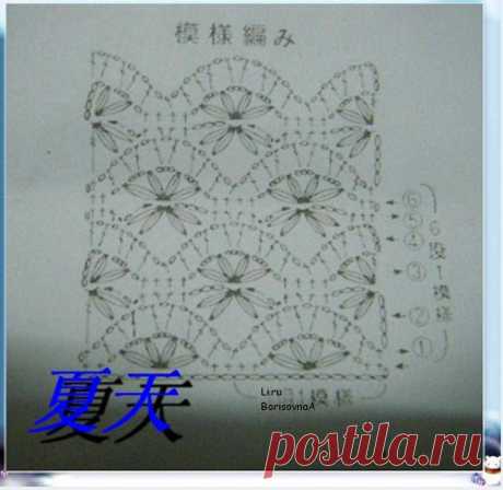 Красивый узор для шали | Все о рукоделии: схемы, мастер классы, идеи на сайте labhousehold.com