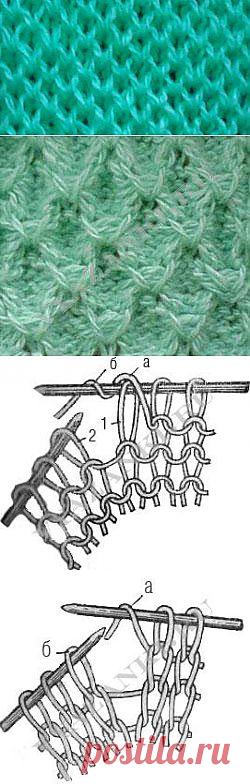 Вытянутые петли с накидами (спицы).