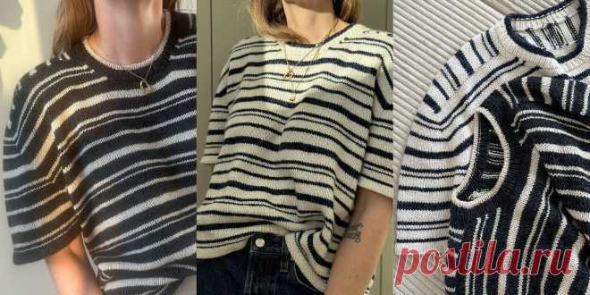 Топ в полоску DIRECTION LOOP TEE - Вяжи.ру