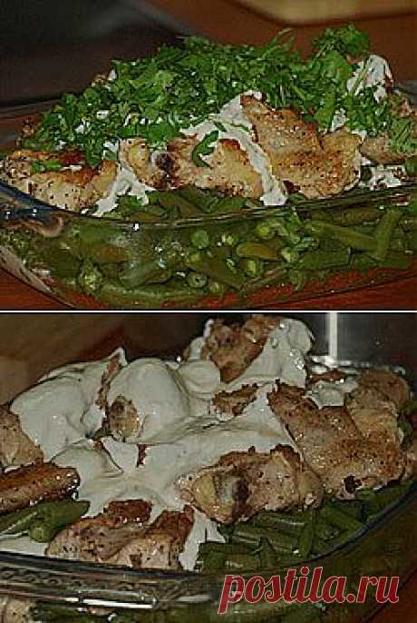 Борани из зеленого лобио.