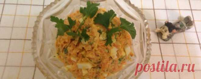 Салат из моркови и яйца - Диетический рецепт ПП с фото и видео - Калорийность БЖУ