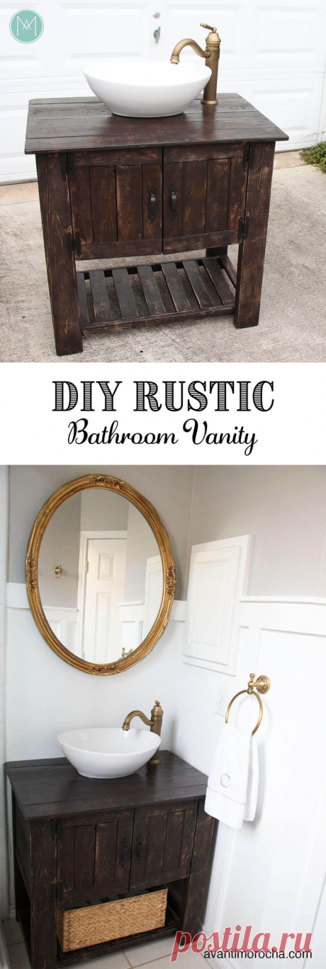 31+ Impressive DIY Rustic Farmhouse Bathroom Vanity Ideas