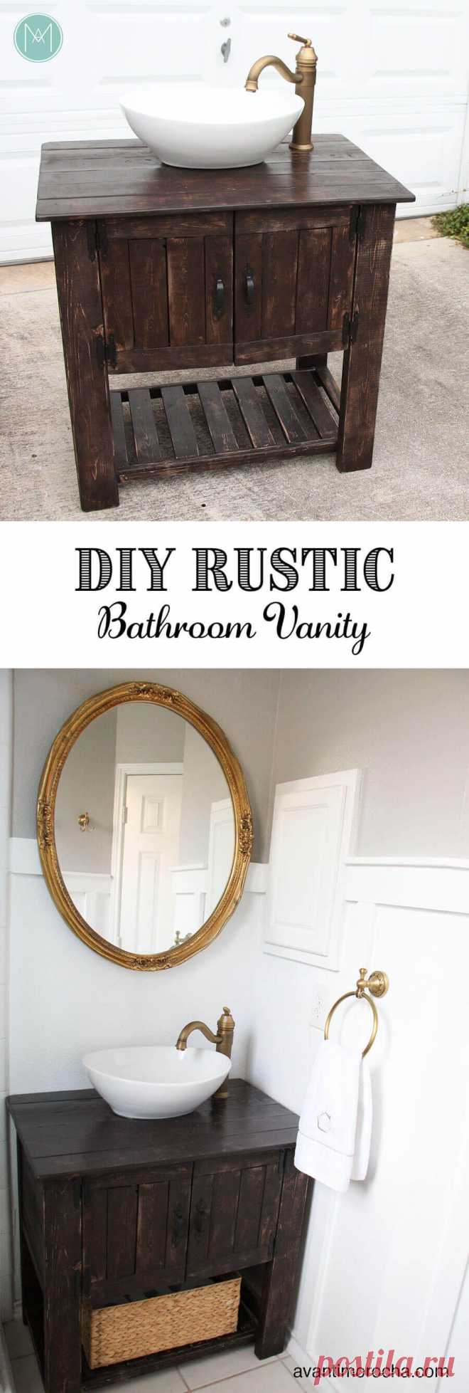 31+ Impressive DIY Rustic Farmhouse Bathroom Vanity Ideas