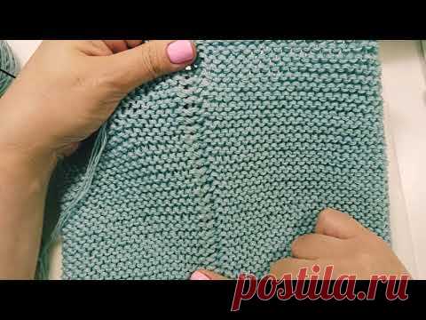 Как соединить платочное вязание по кругу