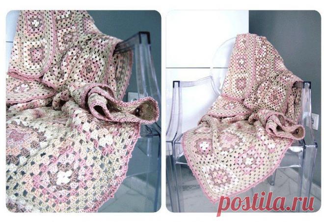 Вязание крючком одеяла. Бесплатная схема пледа крючком | Laboratory household