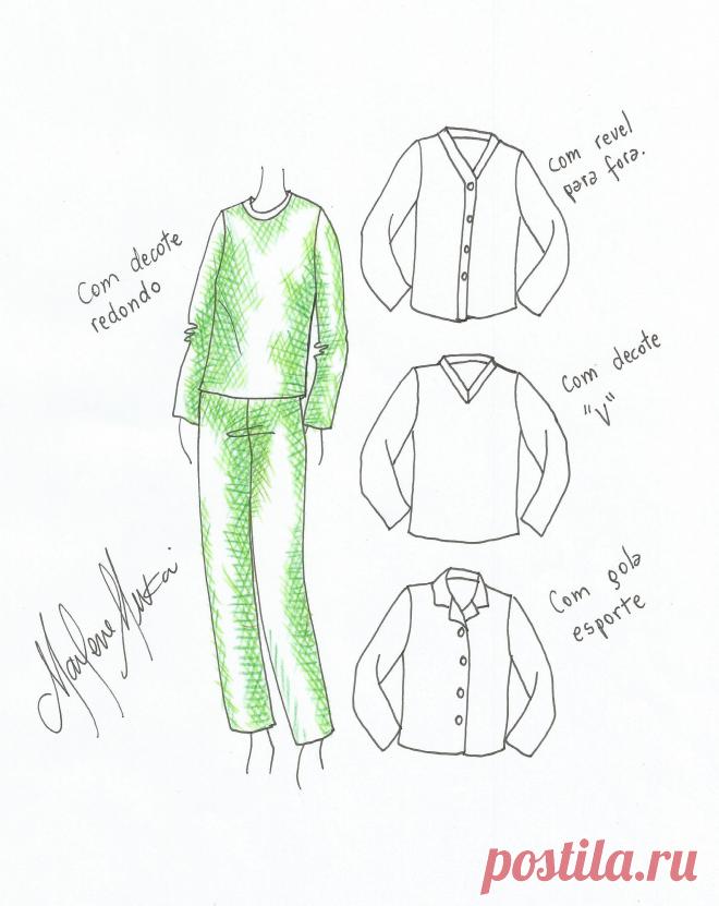 формы, кройки и шитья, - Марлен Mukai : Пижамы или Приют Unisex