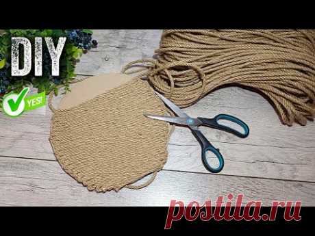 ИДЕИ поделок ИЗ ДЖУТА (джутового каната, веревки, ленты) своими руками. Jute craft ideas easy.?