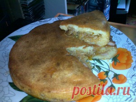 Быстрый (заливной) пирог с двумя начинками рецепт с фотографиями
