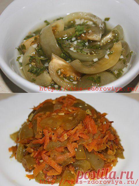 Очень вкусные закуски с зелеными бочковыми помидорами | Кухарим
