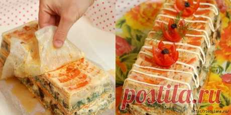 ЗАКУСОЧНЫЕ ТОРТЫ. Рыбный торт