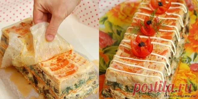 ЗАКУСОЧНЫЕ ТОРТЫ. Рыбный торт