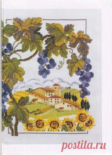 Схемы вышивки для украшения кухонного интерьера.