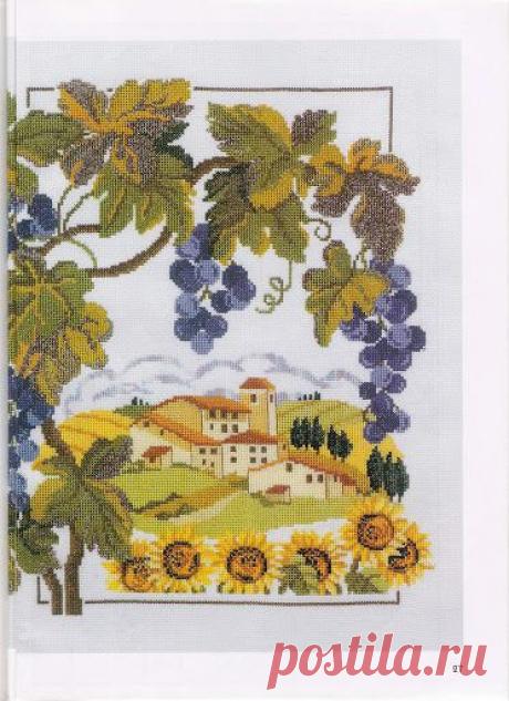 Схемы вышивки для украшения кухонного интерьера.