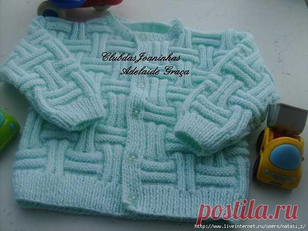 Детская кофточка узором 