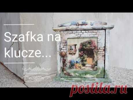 Decoupage # Szafka na klucze # tutorial....