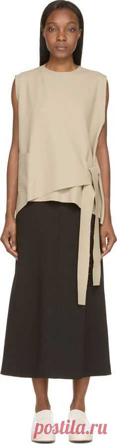 J.W.Anderson: Beige Raw Knot Blouse | SSENSE